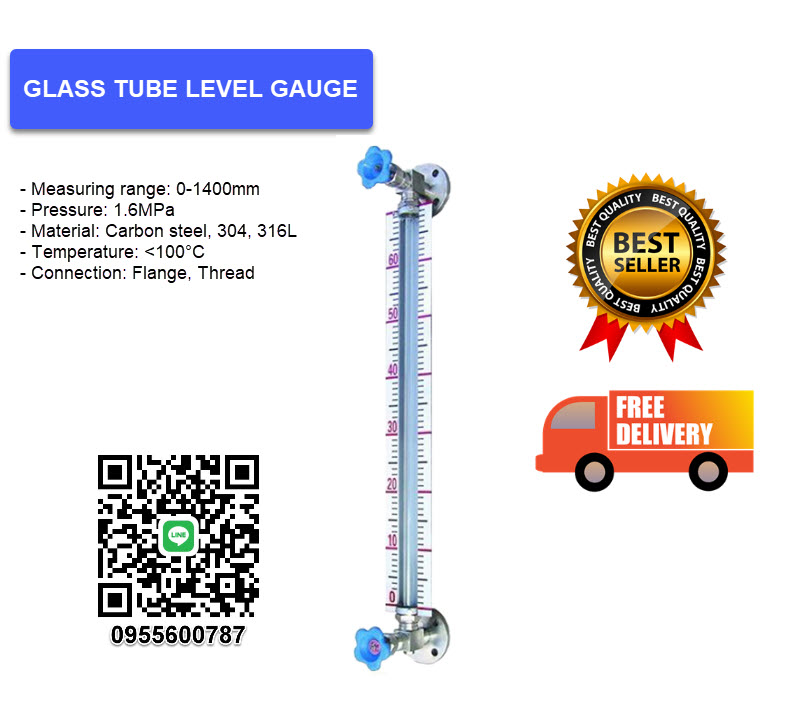 Glass Tube Level Gauge เกจวัดระดับของเหลวหลอดแก้ว